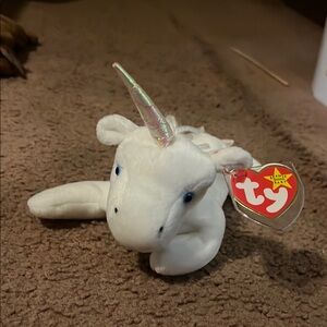 TY White Unicorn Plush Toy